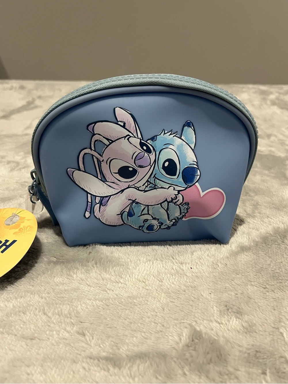 NWT Disney Stitch Angel Blue Cosmetic Makeup Bag Pouch Travel Toiletry Case